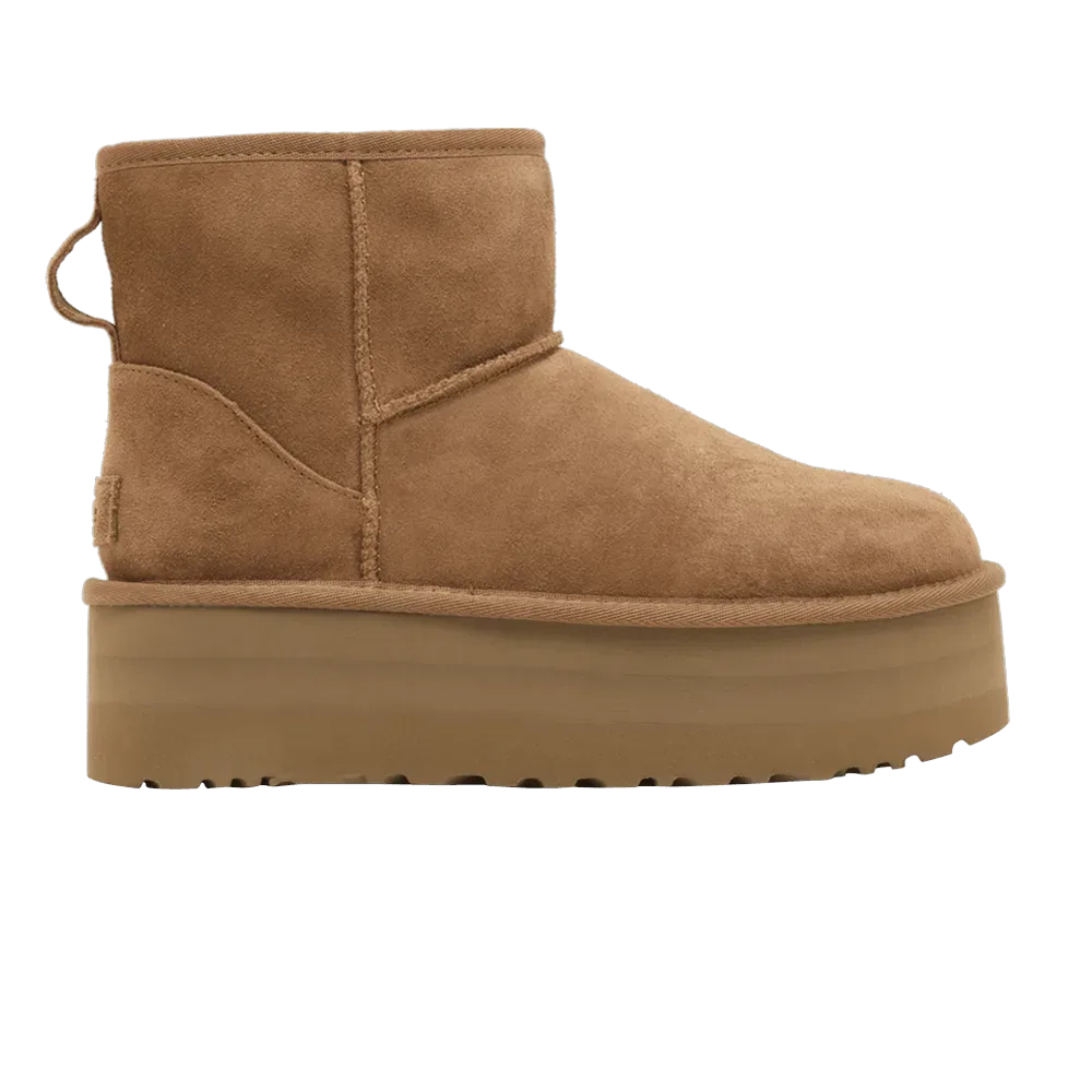 (W) UGG Classic Mini Platform Boots Chestnut