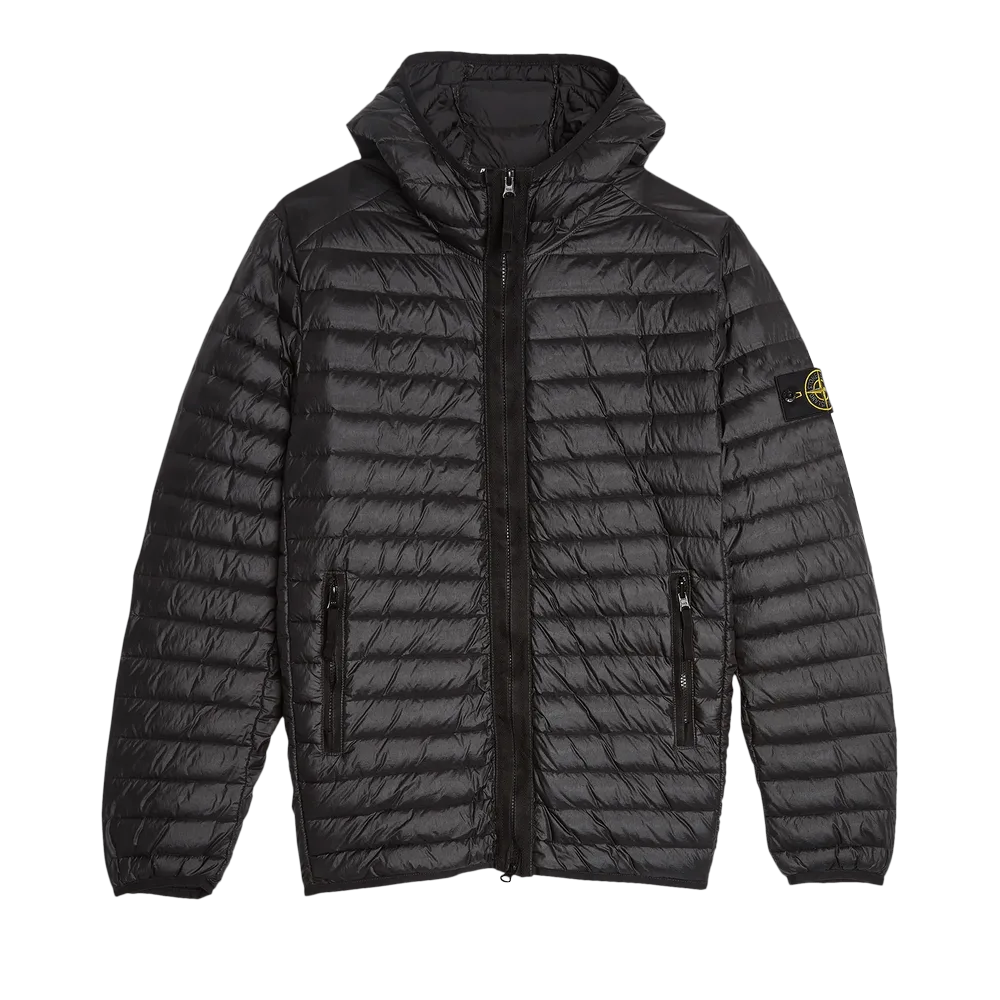 Stone Island 40324 Packable Loom Woven Chambers R-Nylon Down-TC Jacket Black - 23FW