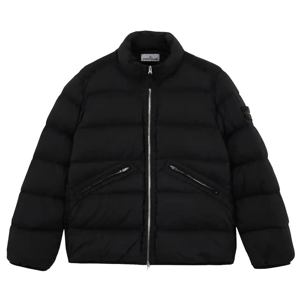 Stone Island 43028 Seamless Tunnel Nylon Down-TC Anti Drop Down Blouson Black - 24FW