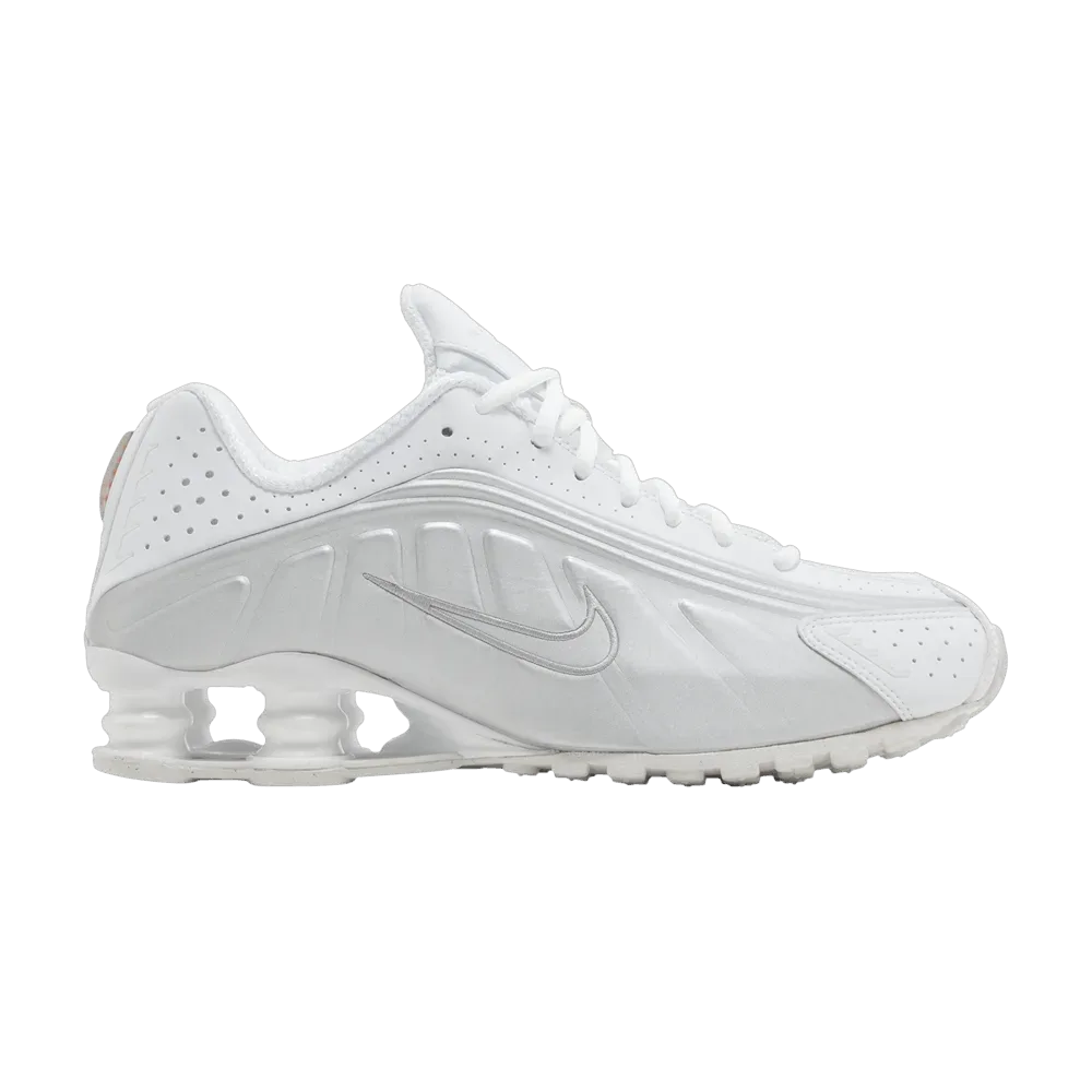 (W) Nike Shox R4 White Metallic Silver