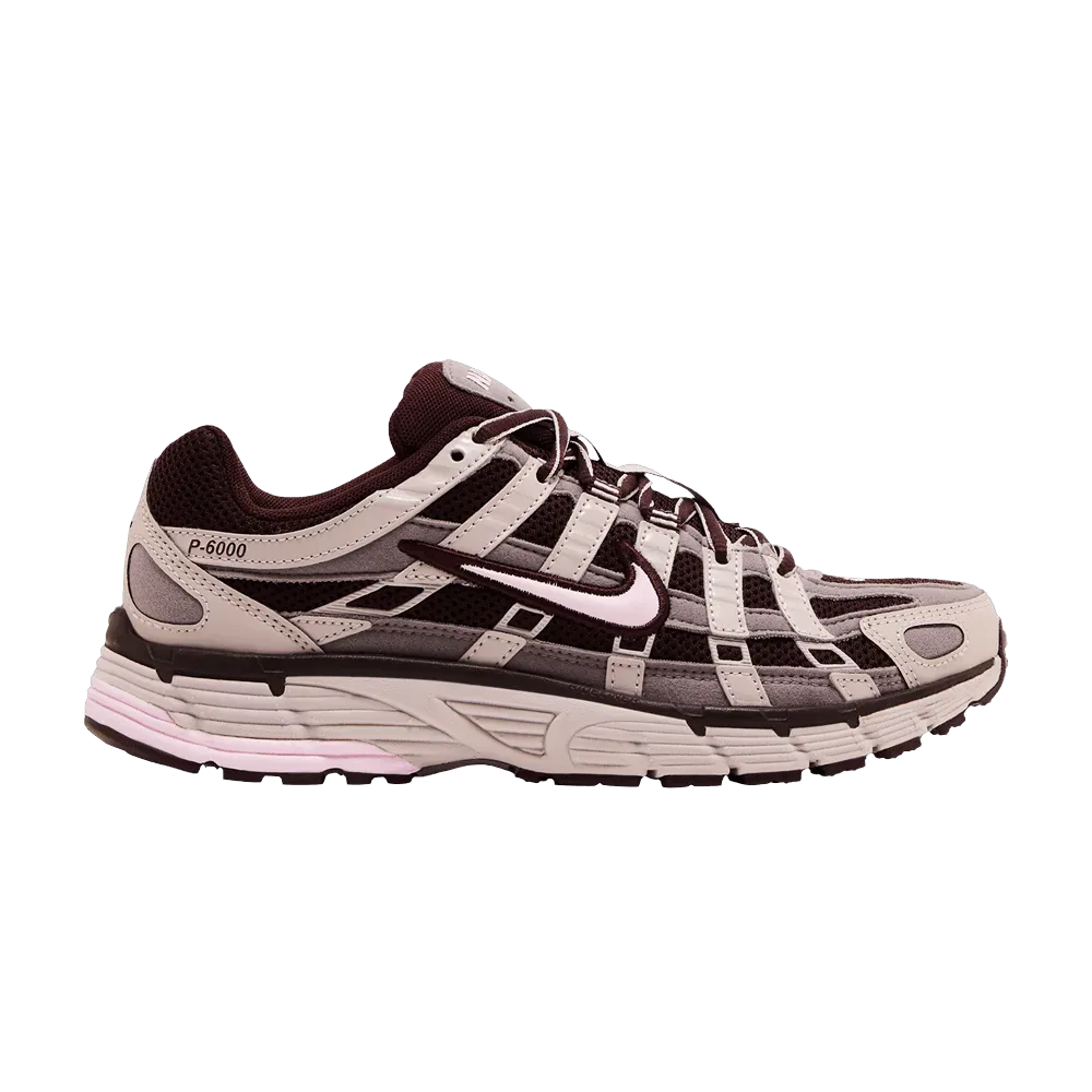 (W) Nike P-6000 Burgundy Crush Taupe Grey