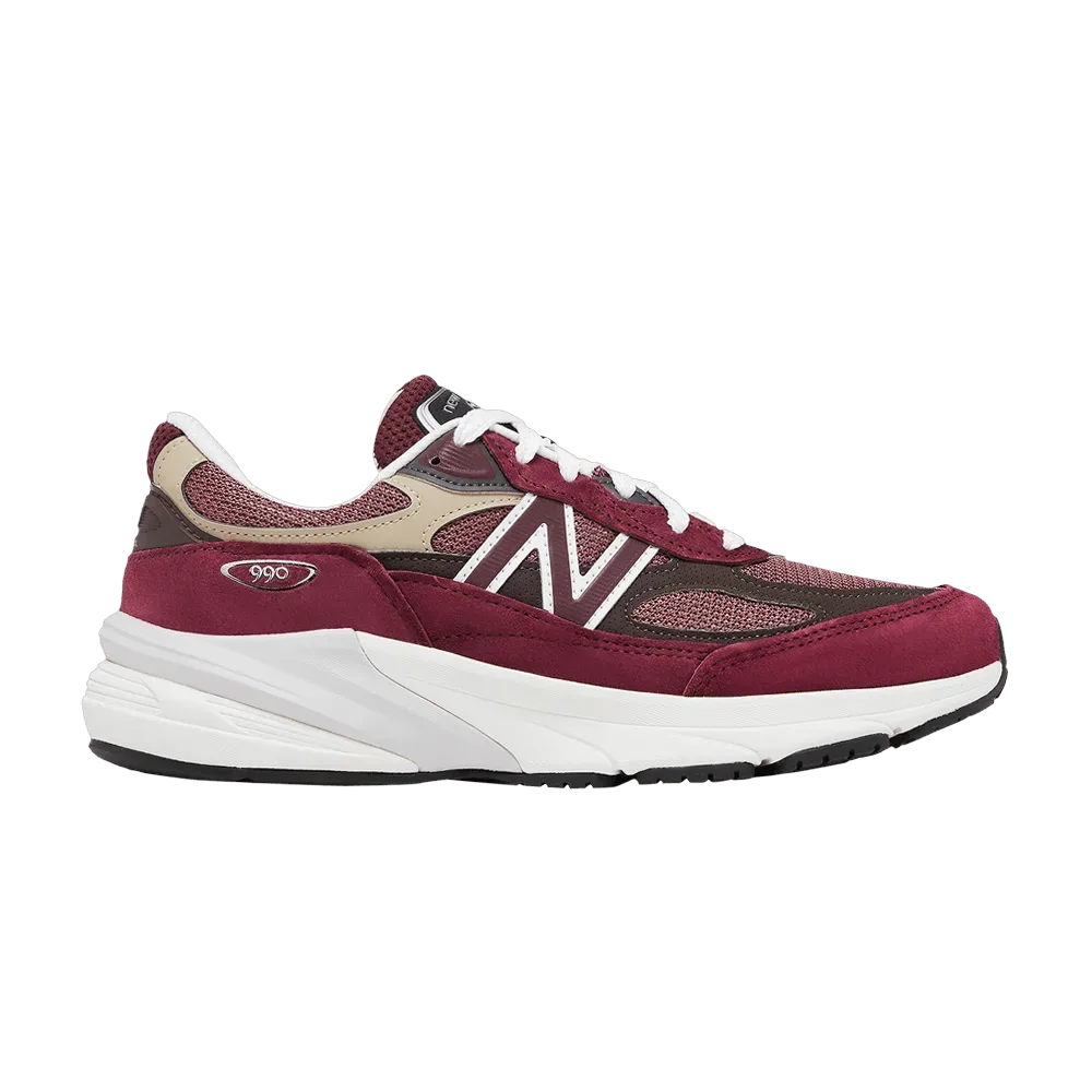 New Balance 990v6 Made in USA Burgundy Tan