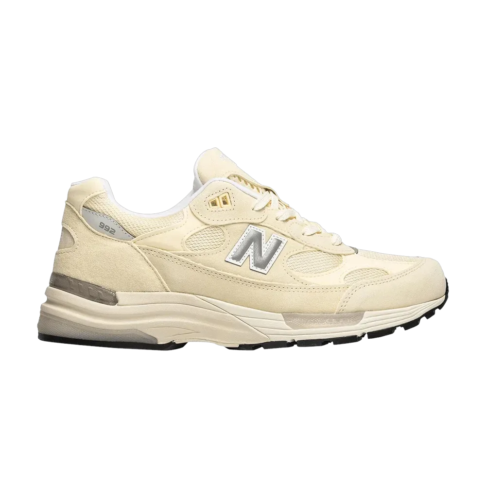 New Balance 992 Made in USA Calcium Raw Cashew