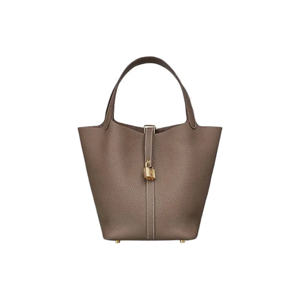 Hermes Picotin Lock 22 Bag Clemence & Gold Etoupe