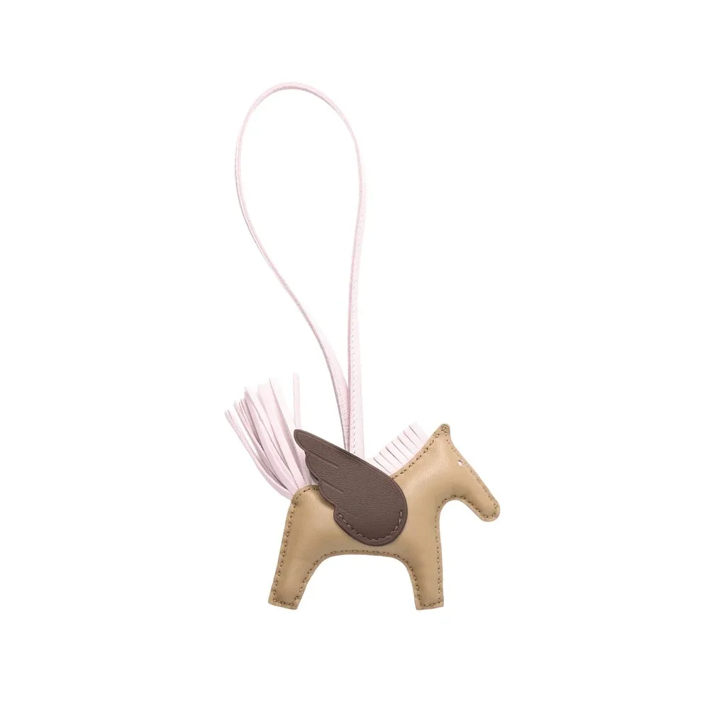 Hermes Rodeo Pegase PM Charm Milo Swift & Beige Marfa Mauve Pâle Moka