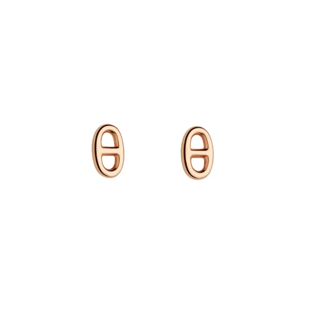 (W) Hermes Very Small Farandole Earrings Rose Gold