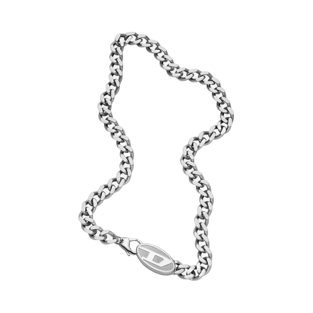 Diesel Dx1509 Stainless Steel Chain Necklace Silver