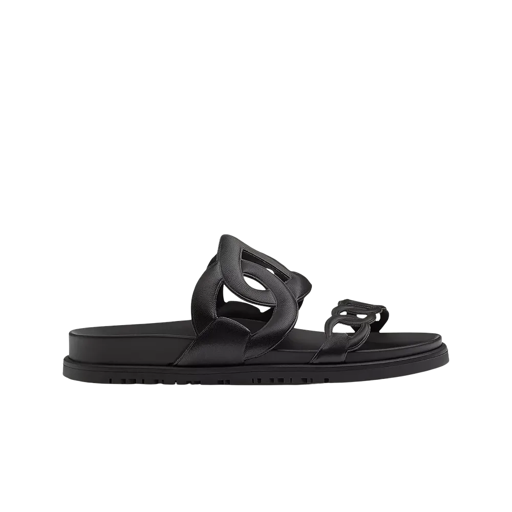 (W) Hermes Extra Sandal Nappa & Noir