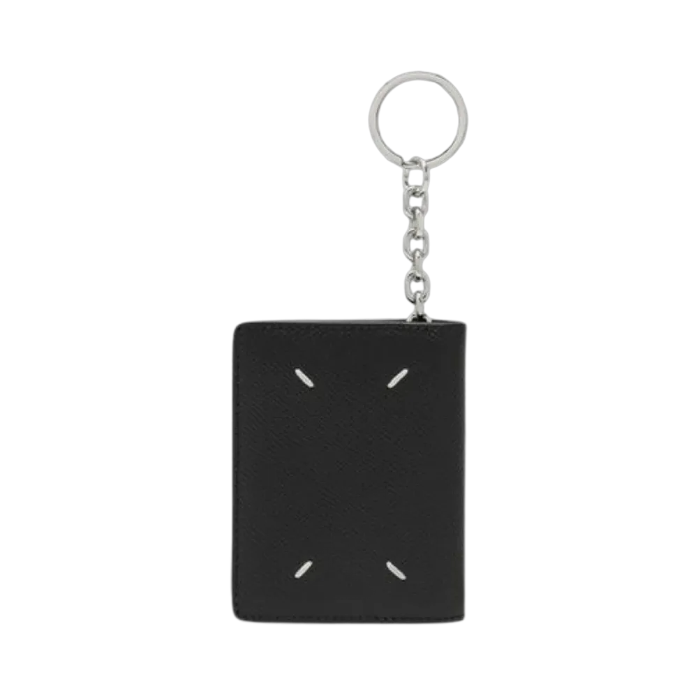 Maison Margiela Four Stitches Keyring Card Holder Black