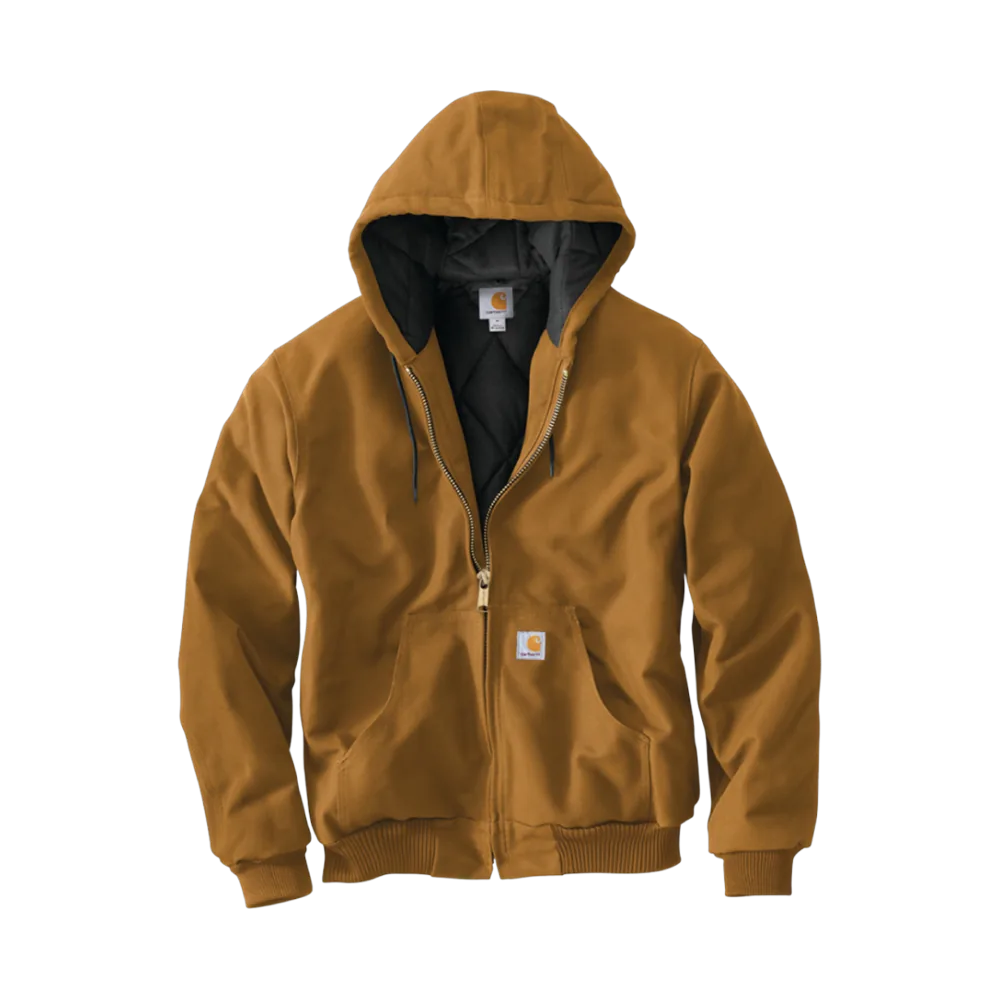 Carhartt Loose Fit Regular Firm Duck Flannel Lined Active Jacket Brown