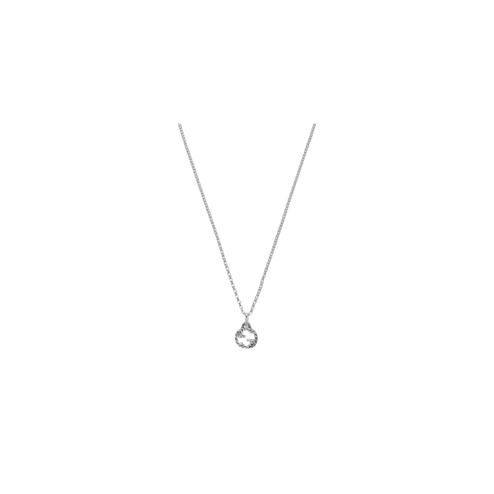 Gucci Interlocking G Pendant Necklace Silver
