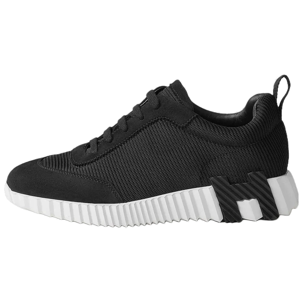 (W) Hermes Bouncing Sneaker Mesh Suede Goatskin & Noir