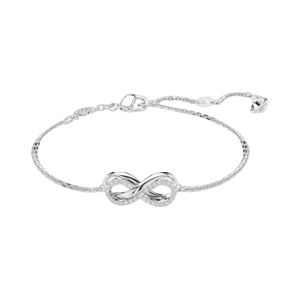 (W) Swarovski Hyperbola Bracelet Infinity White Rhodium Plated