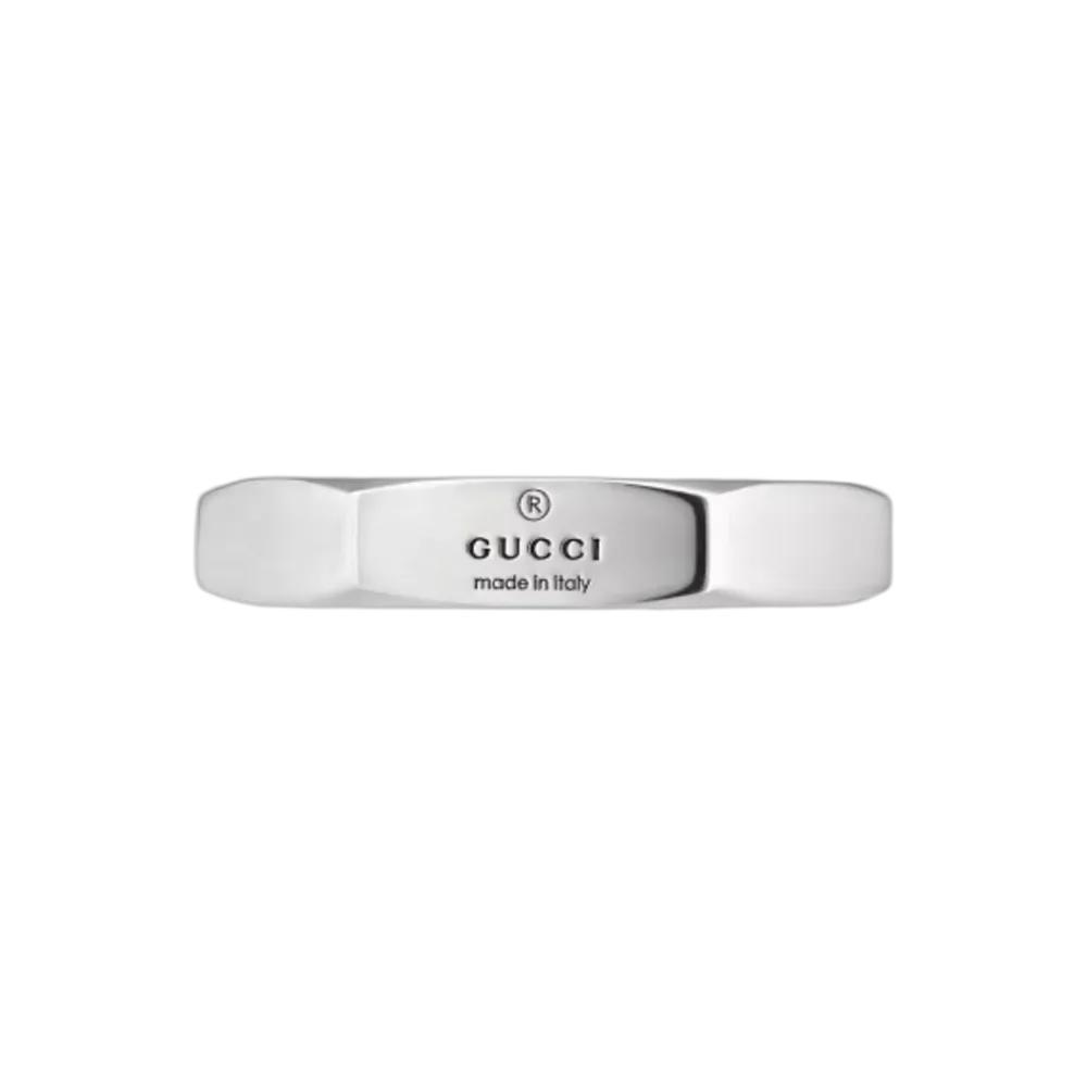 Gucci Trademark Hexagon Ring 925 Sterling Silver