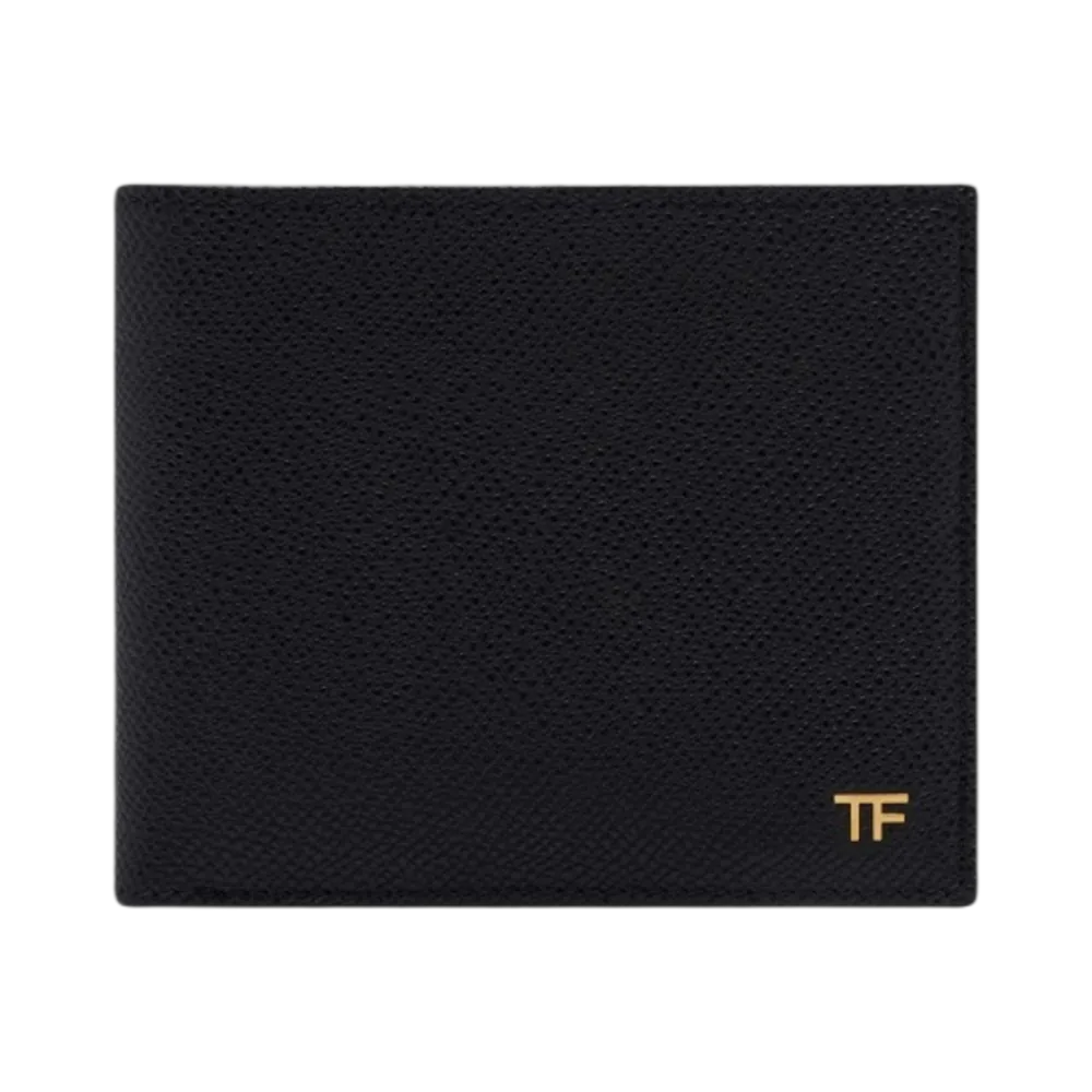 Tom Ford Small Grain Leather Bifold Wallet Black