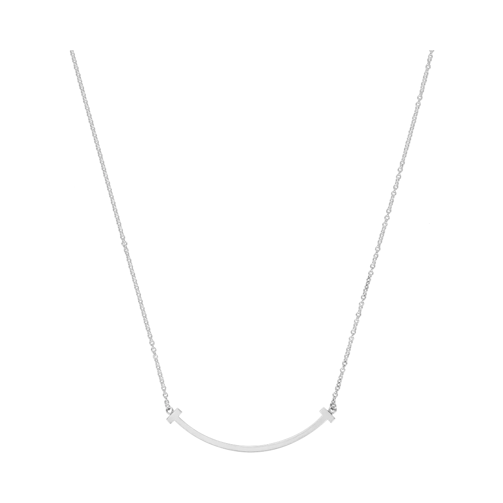 Tiffany & Co. Tiffany T Smile Pendant Small White Gold
