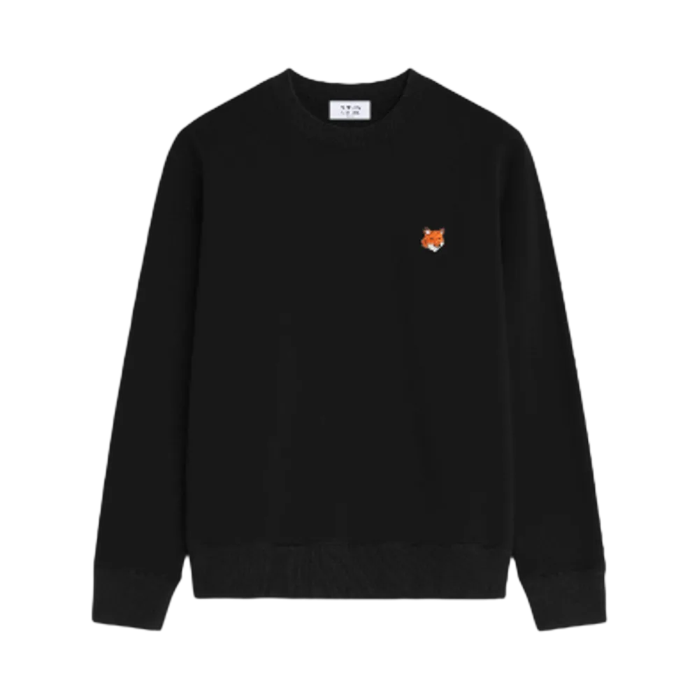 Maison Kitsune Fox Head Regular Sweatshirt Black