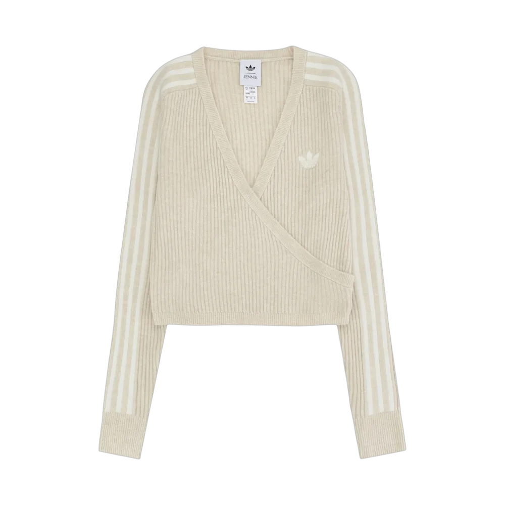(W) Adidas x Jennie Knit Wrap Around Cardigan Bliss - KR Sizing