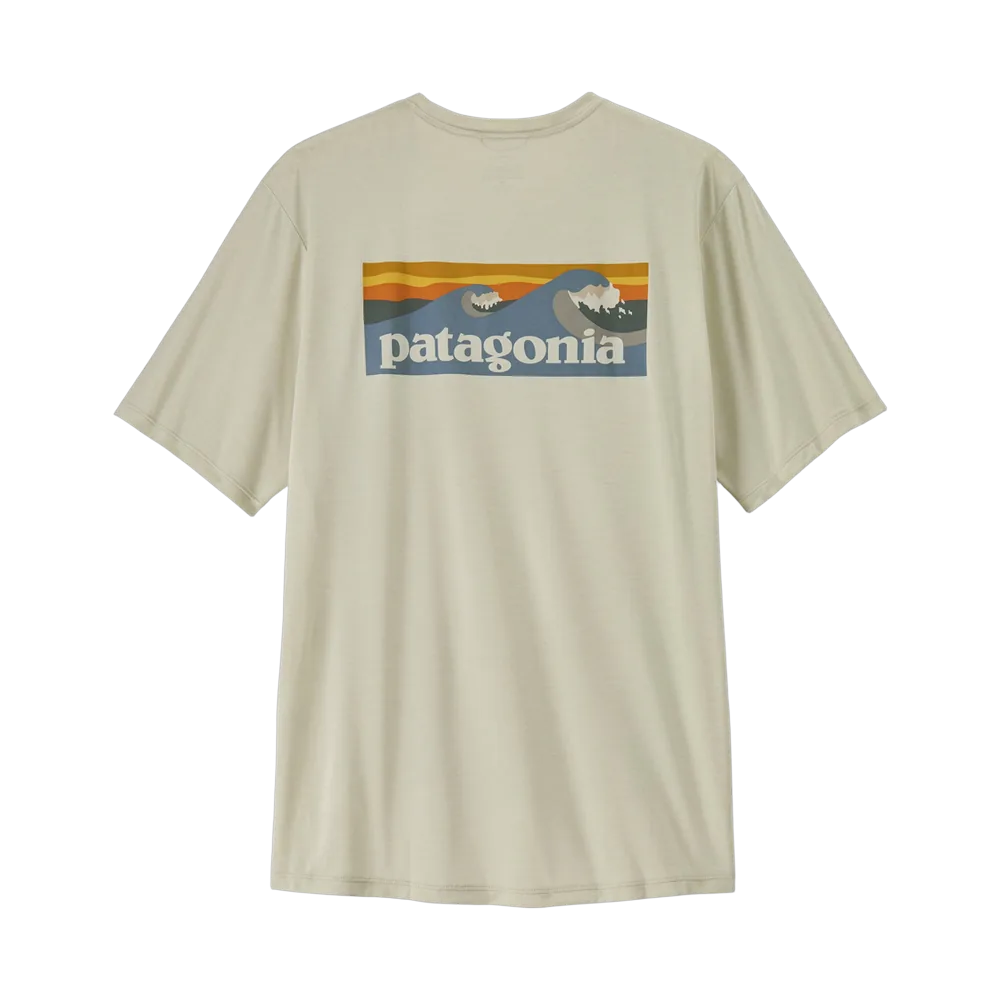 Patagonia Capilene Boardshort Logo Cool Daily Shirt Dyno White