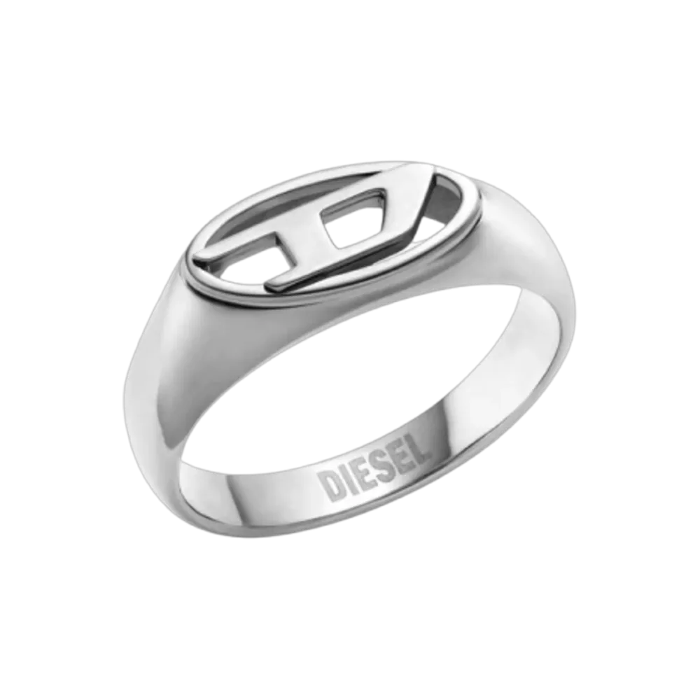 Diesel Dx1587040 Stainless Stainless Signet Ring Silver