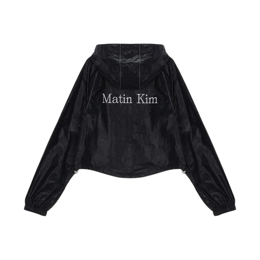 (W) Matin Kim Matin Crop Hoody Coating Jumper Black