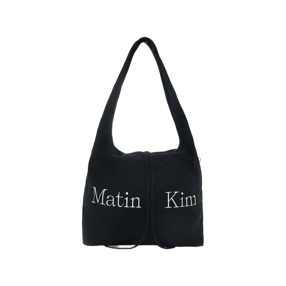 Matin Kim Logo Point Round Ecobag In Black