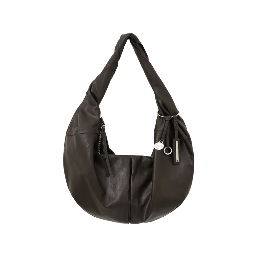 Matin Kim Twist Handle Large Hobo Bag In Dark Brown