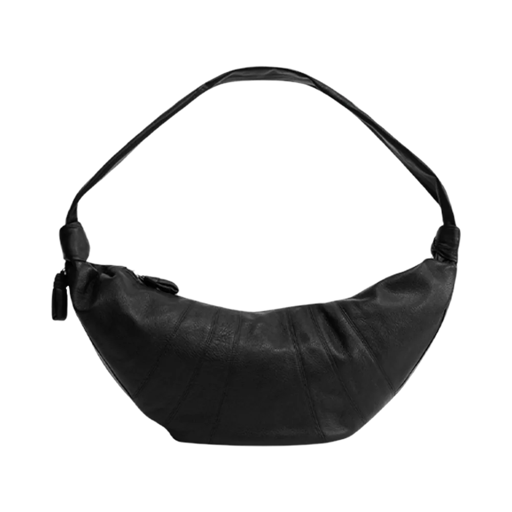 Lemaire Large Croissant Bag Soft Grained Leather Black