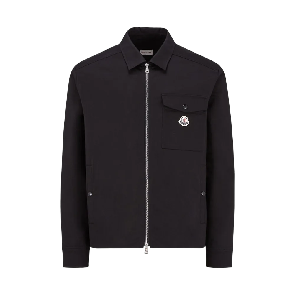 Moncler Cotton Blend Gabardine Shirt Jacket Black - 26SS