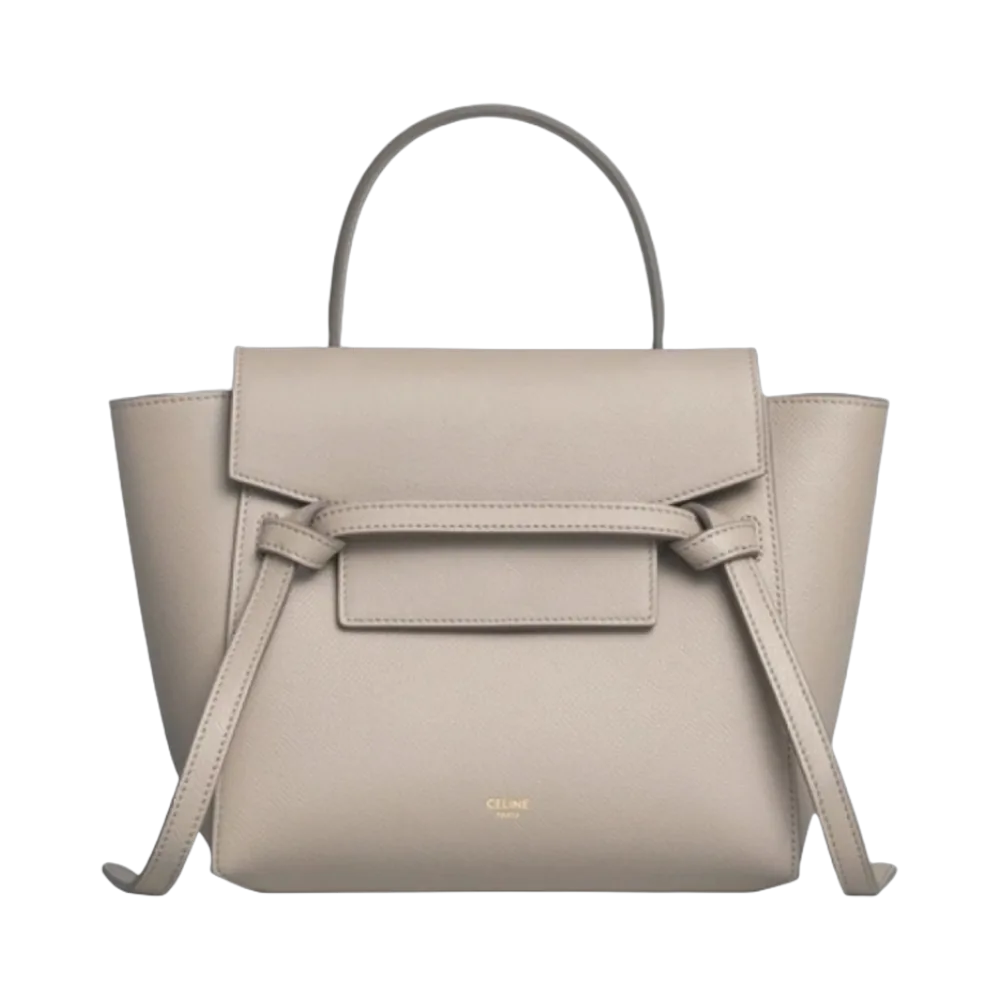 Celine Nano Belt Bag in Grained Calfskin Light Taupe