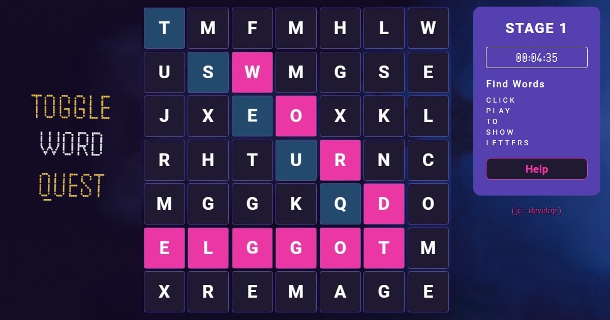 Toggle Word Quest dark theme Toggle Word Quest dark theme