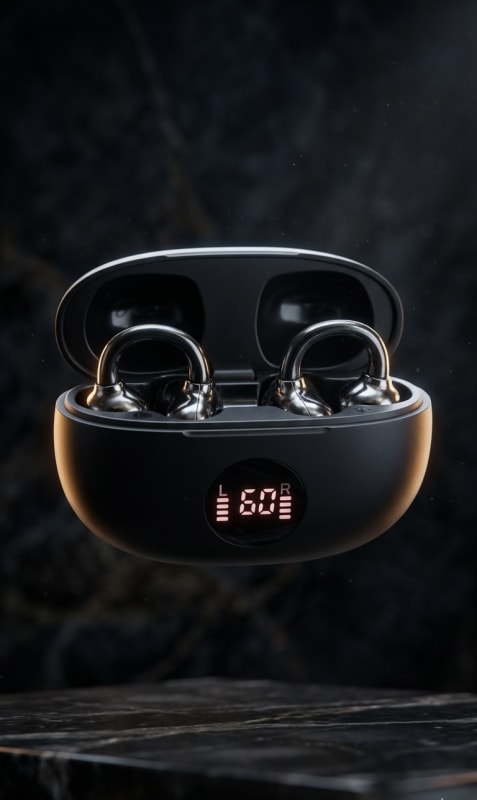 OWS True Wireless Earbuds Bluetooth 5.4 – HiFi Sound, LED Display Charging Case