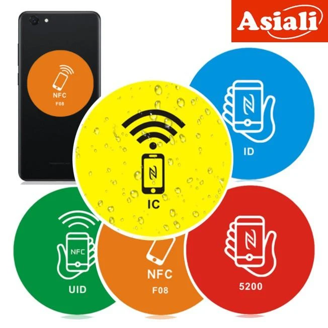 Ultra-Thin Anti-Metal NFC Access Control Sticker IC ID CUID RFID Copier Smart Tag for Mobile Phone Elevator Security System