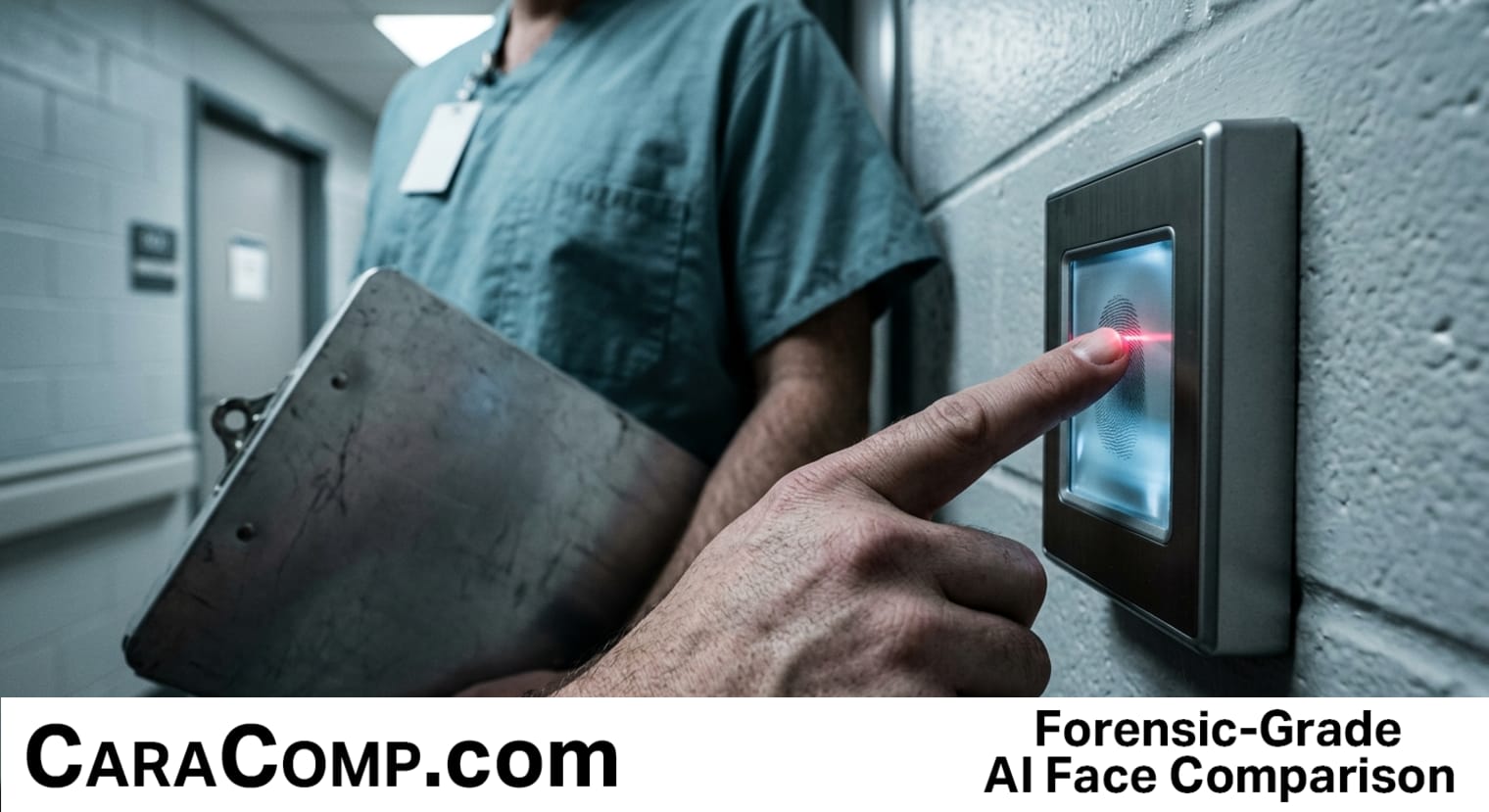 biometric time clocks track employee start with a fingerprint scan at a wall mou