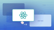 react logo with drag and drop representation
