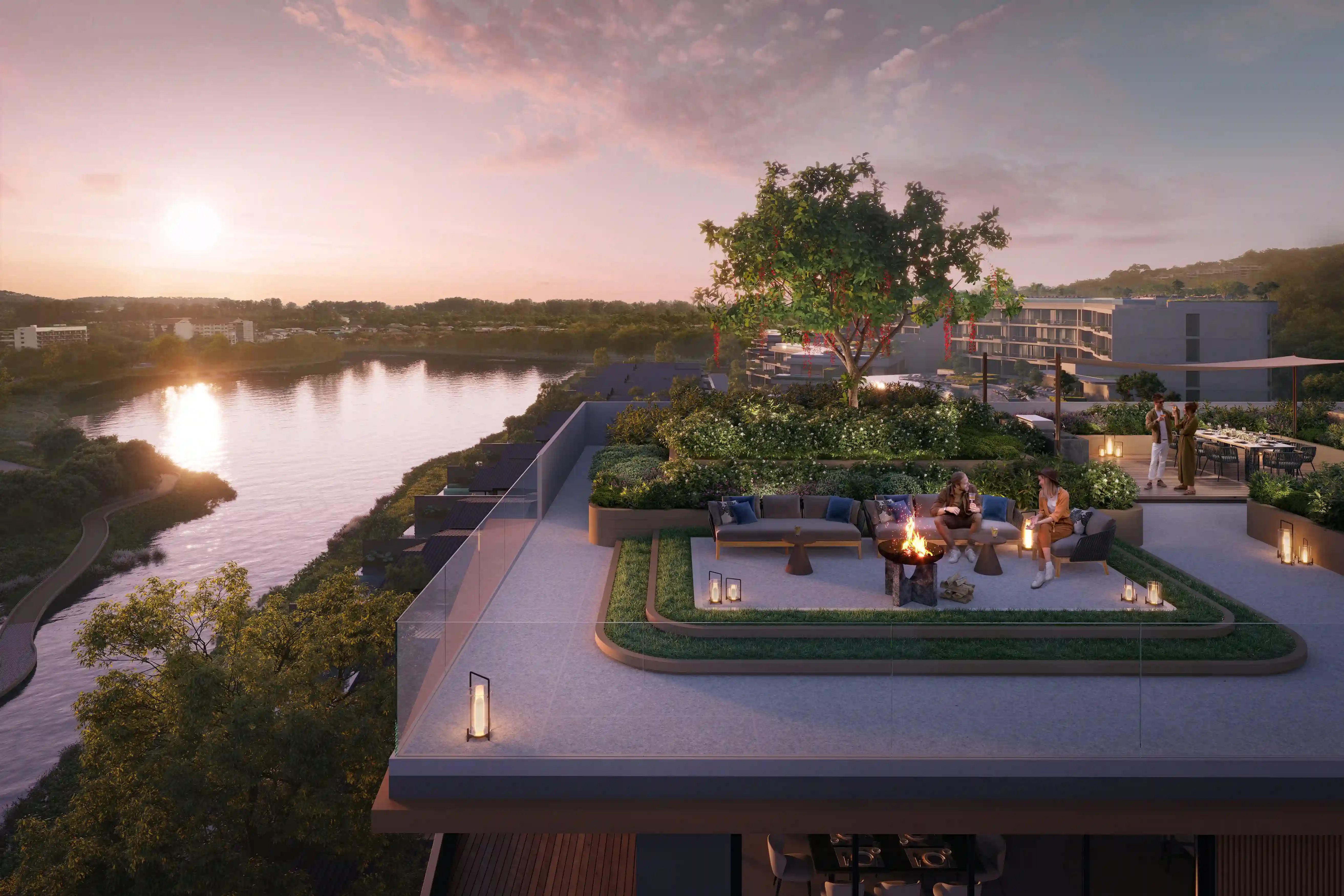 Residents’ lounge or pool deck — designer interior