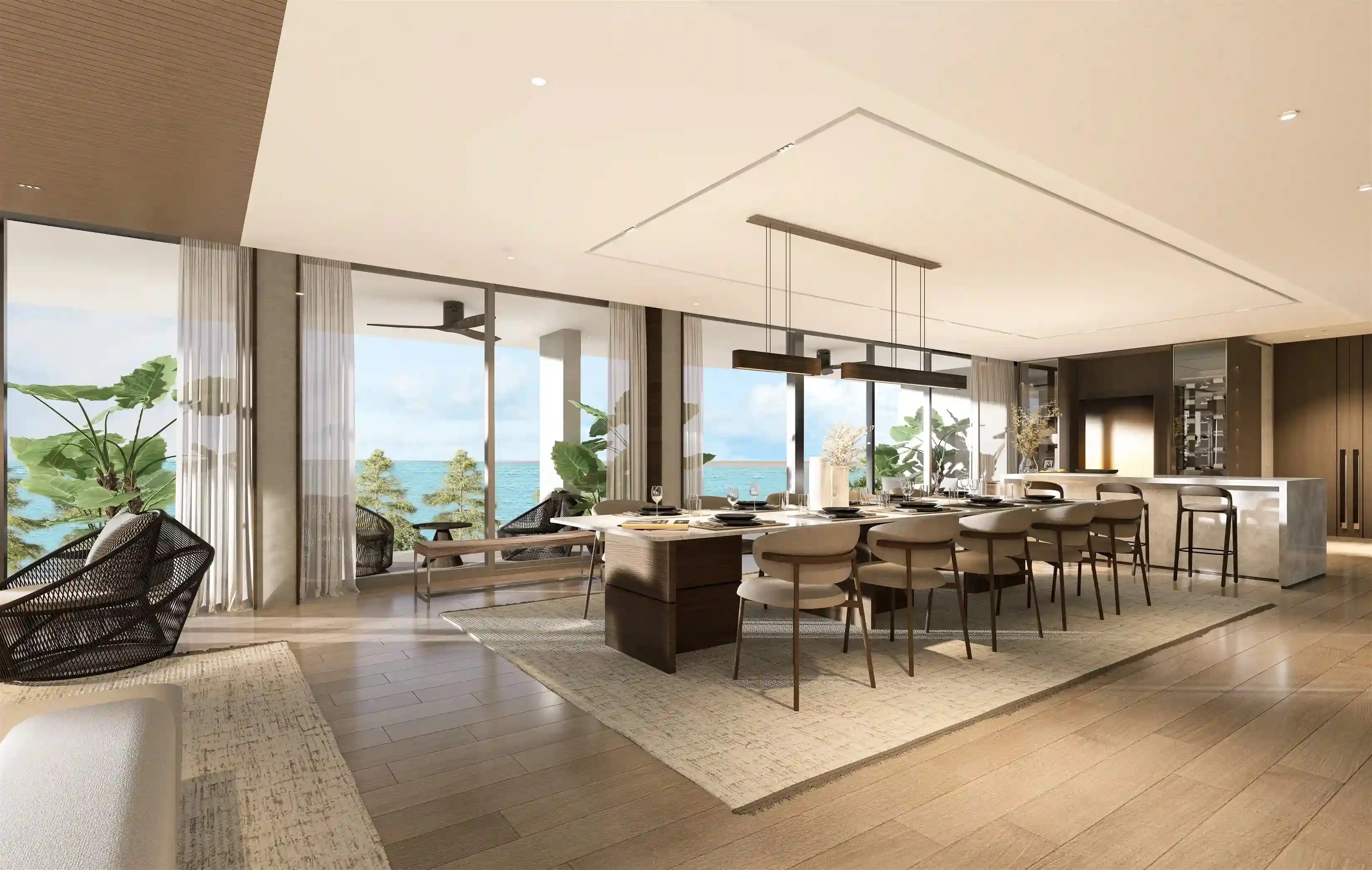 Banyan Tree Varuna — interior living level of the triplex villa