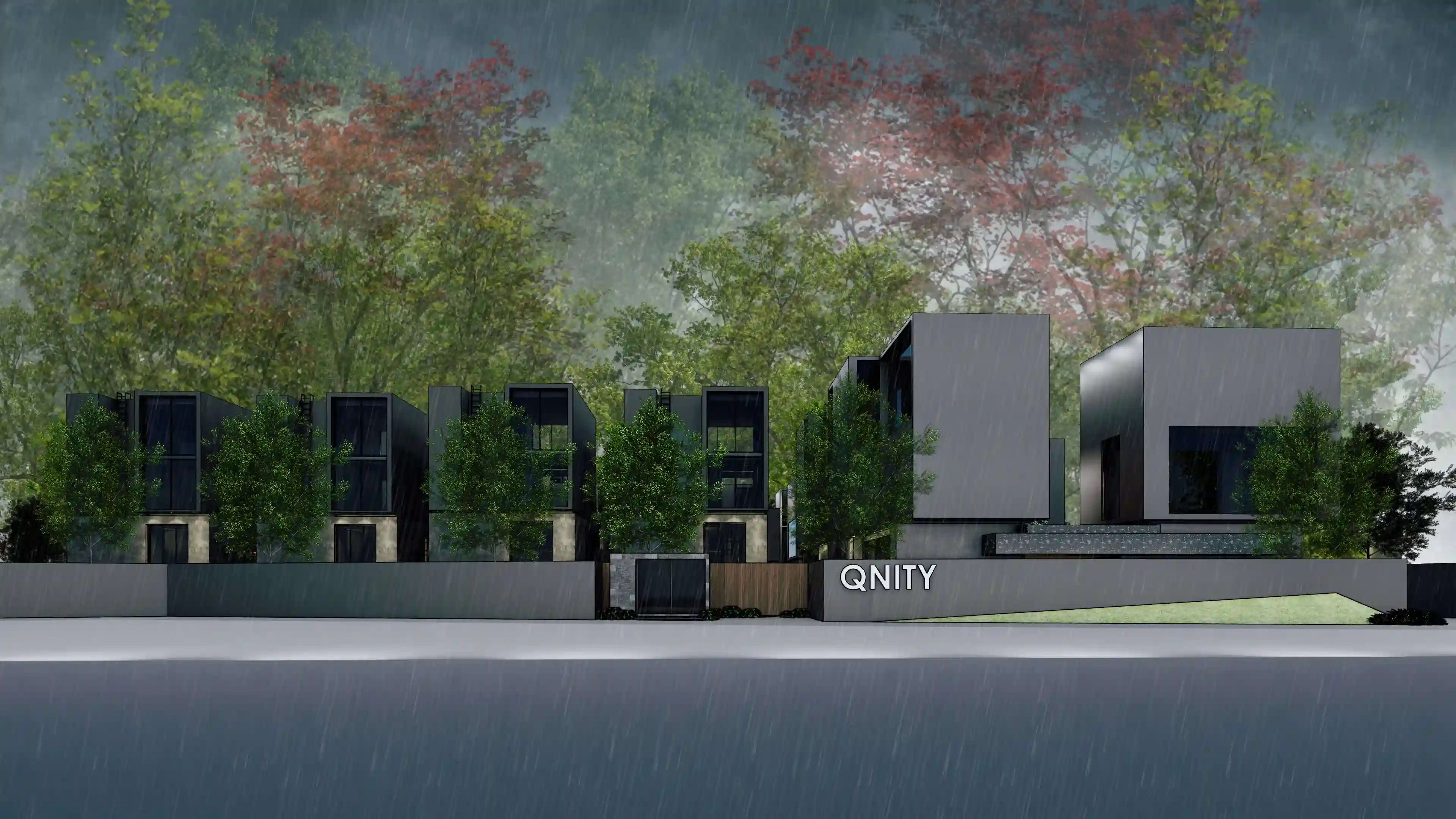 QNITY by Wallaya Villas exterior view — gated community in Cherngtalay, Phuket