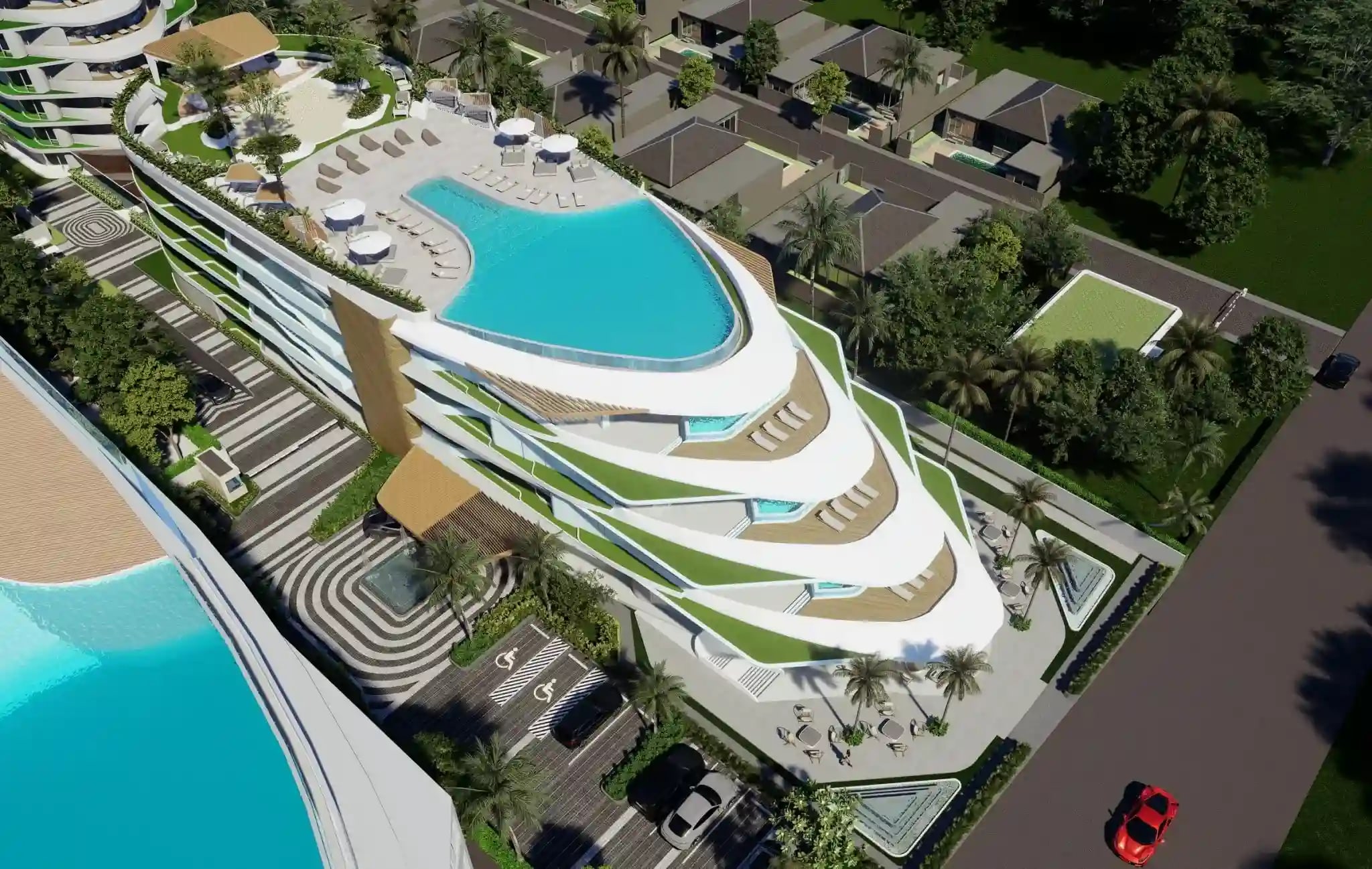 SOLE MIO Residences exterior view from Bang Tao