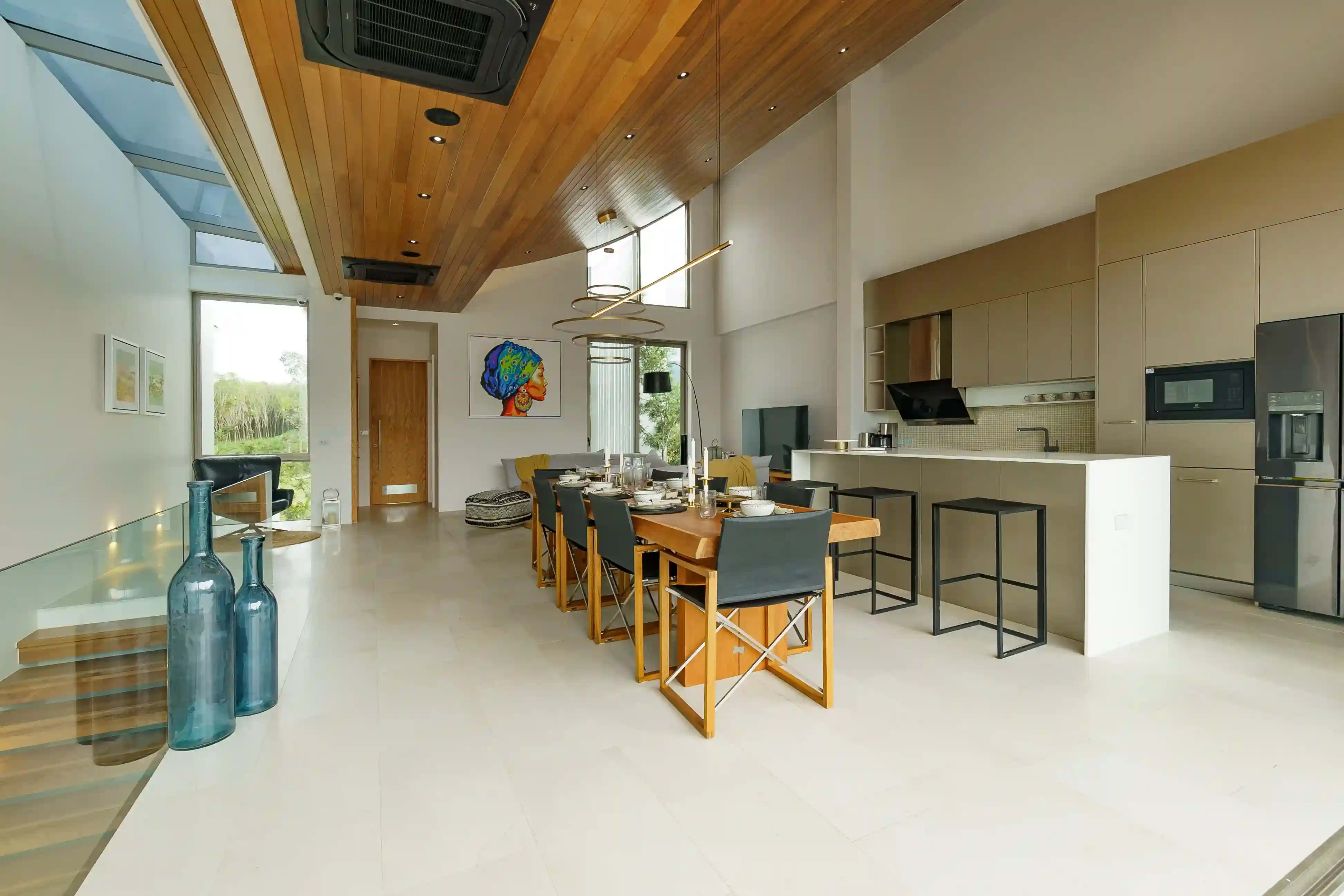 The Trinity Village interior living and dining area