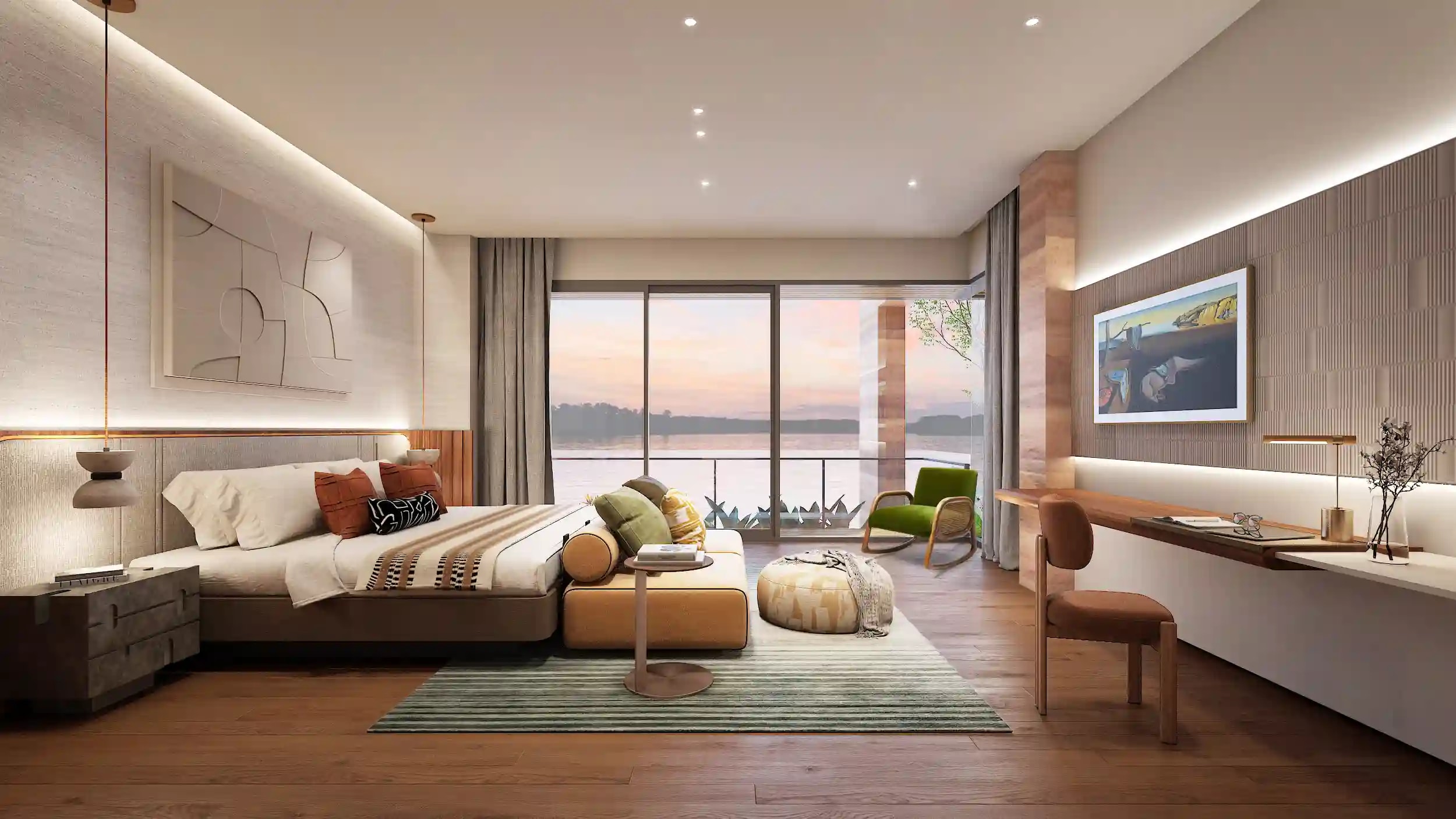 Serrana Lakefront interior bedroom