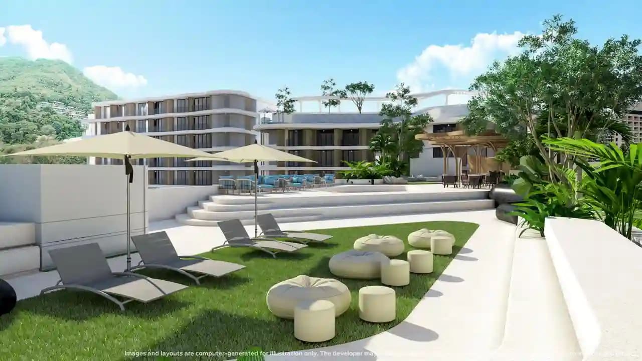 Vibe Residence Karon — exterior view showing three-building layout