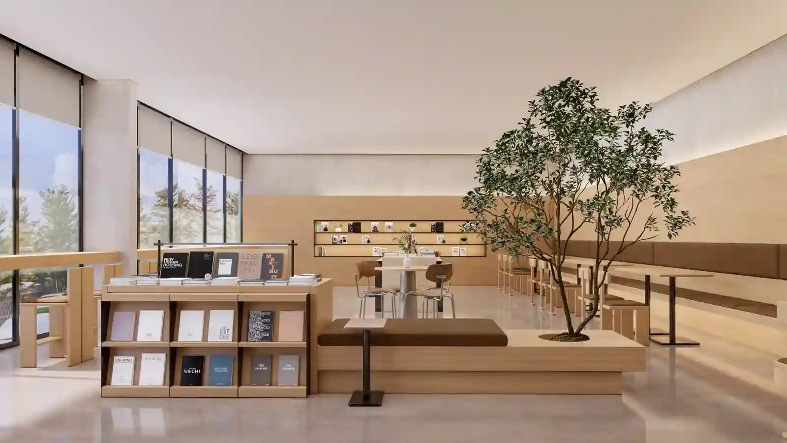 Residents’ lounge or pool deck — designer interior