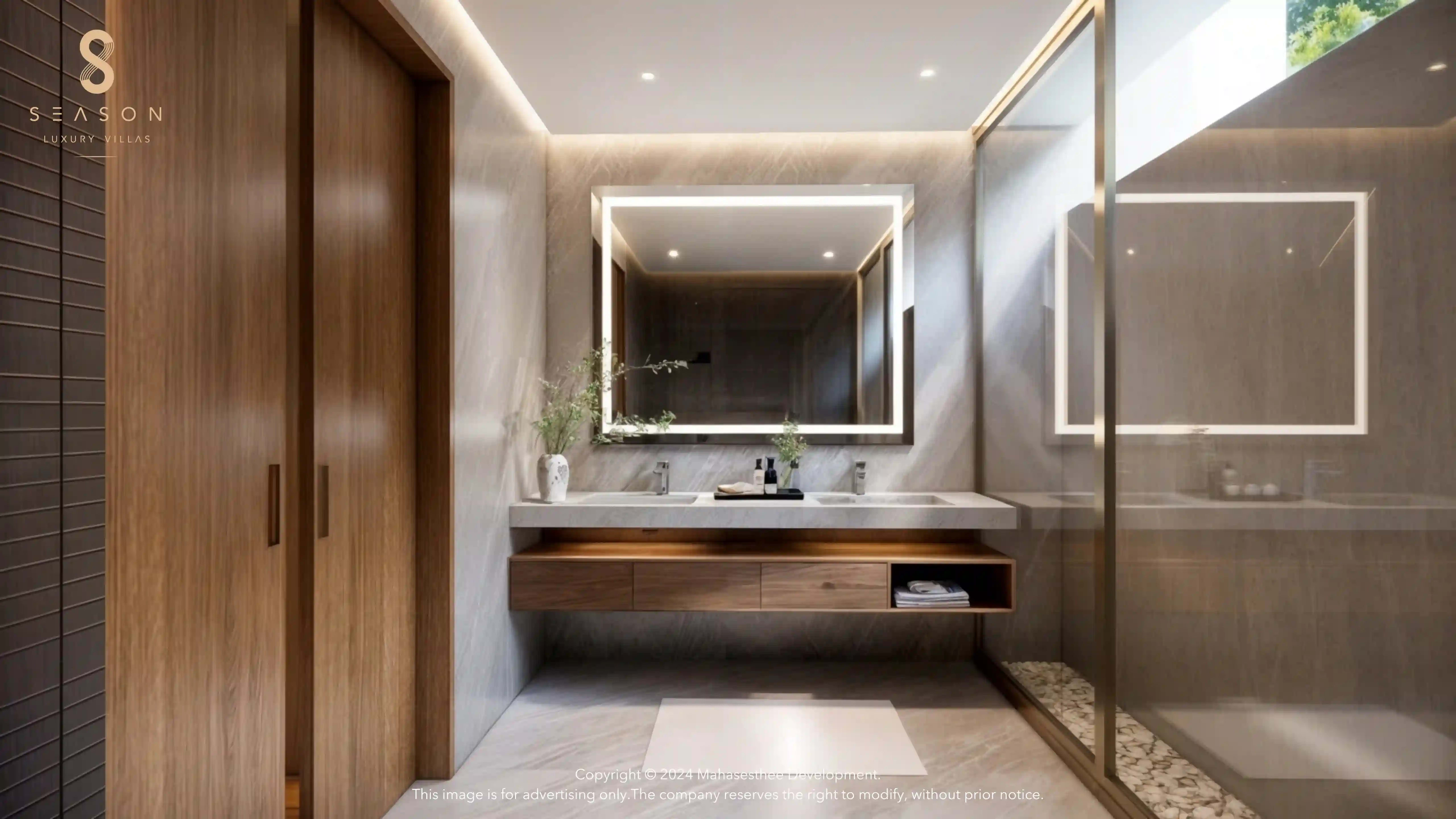 Season Rosewood interior master bathroom