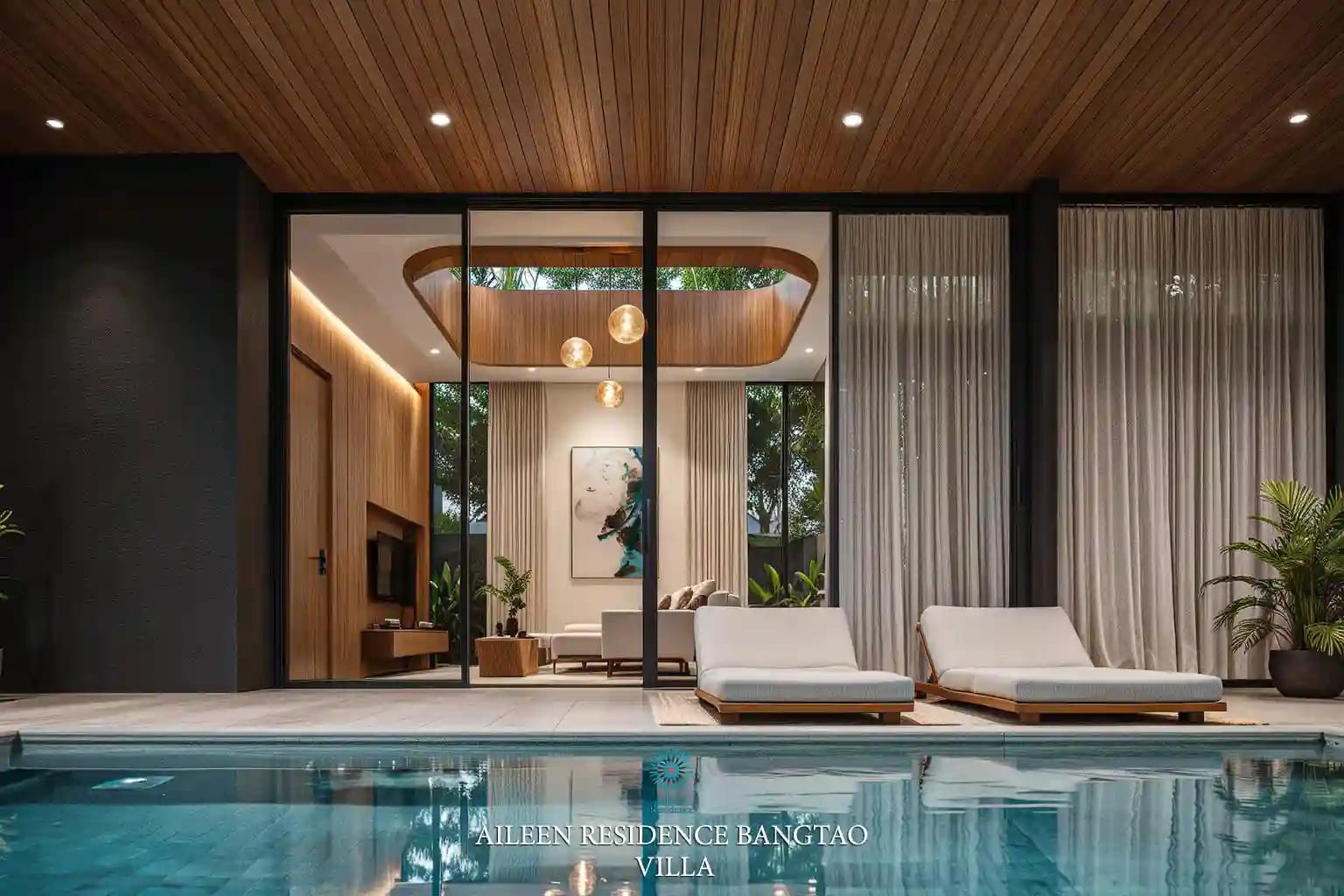 Aileen Residence Lagoon bedroom interior with quality tropical design