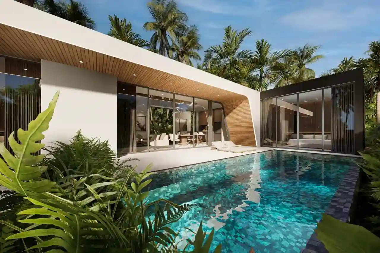 Aileen Villas Phase 6 exterior view with tropical landscaping