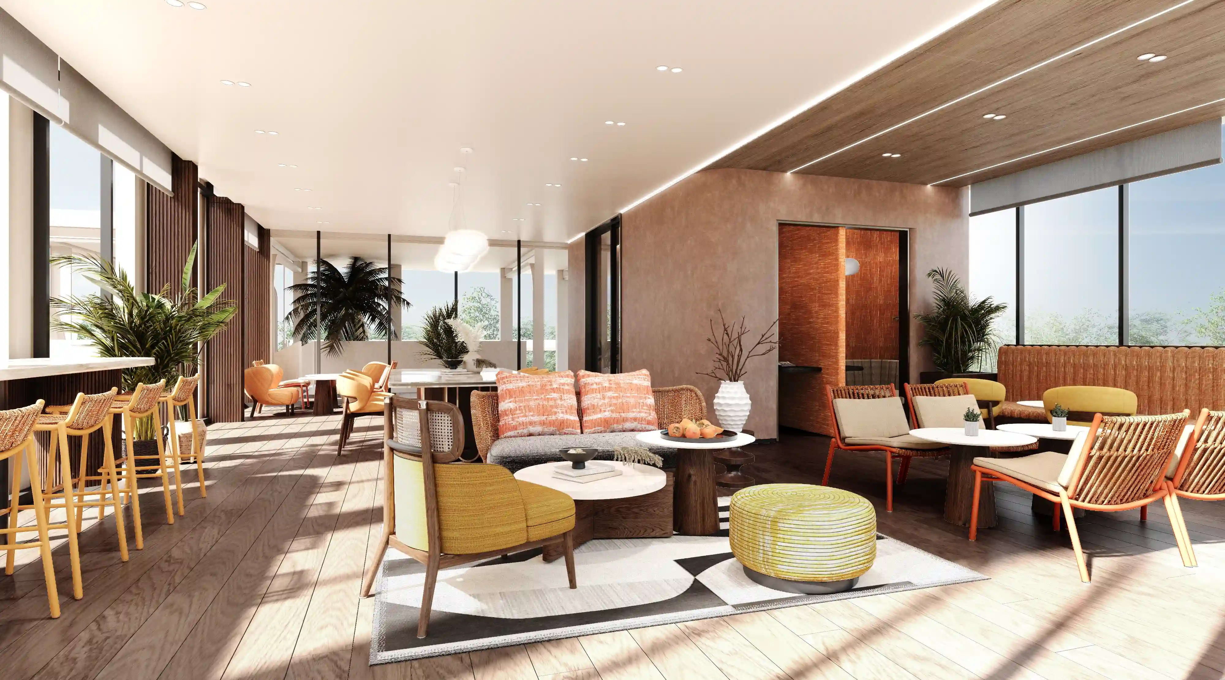 On-site amenities — fitness or co-working space