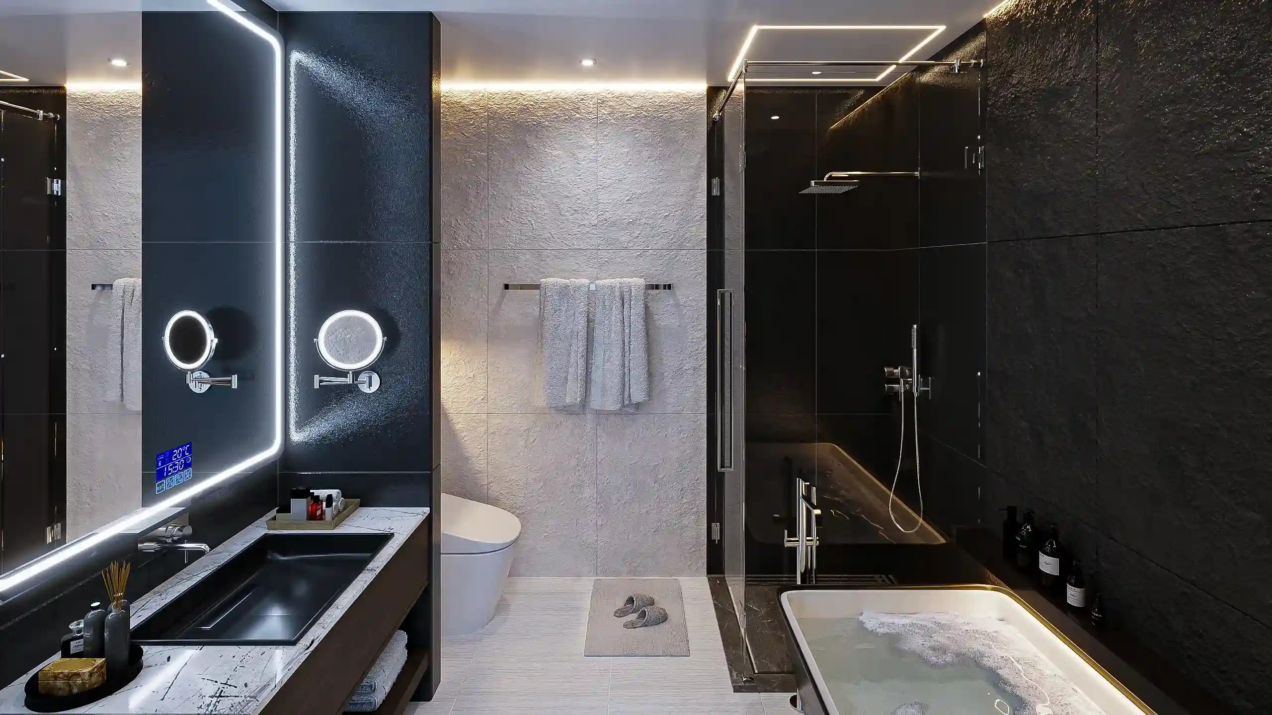 Rawayana North interior — open-plan living area with tropical design