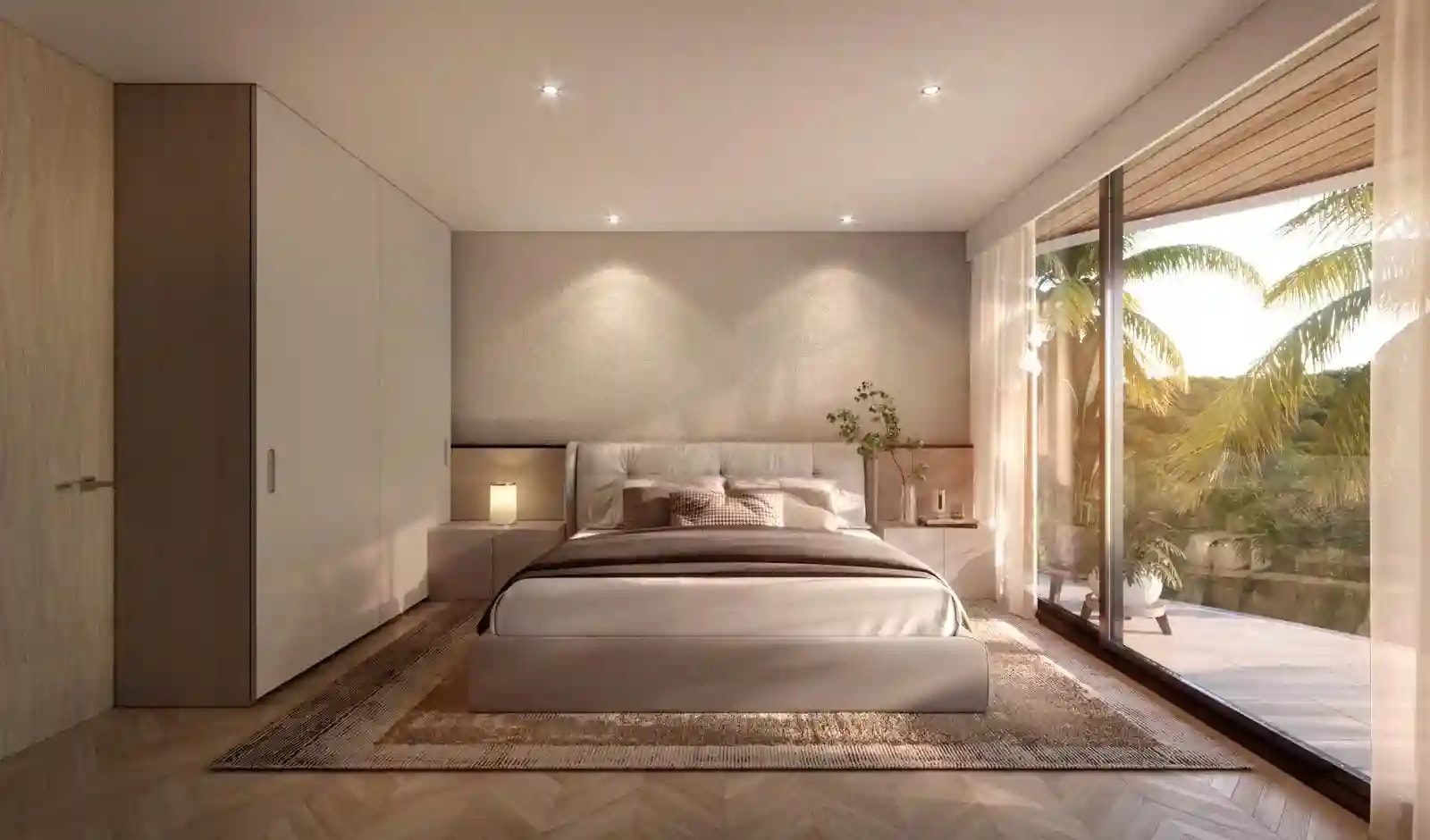 Interior bedroom detail