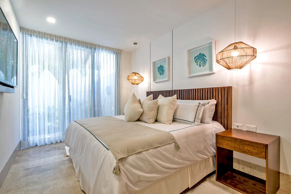Campeche Gulf Villas villa interior with Gulf light and colonial accents